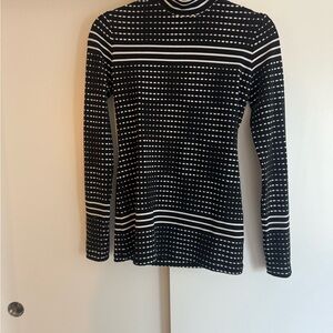 Anne Fontaine Black and White Turtleneck Sweater